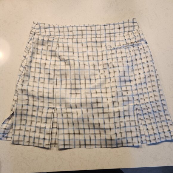 Izod XFG Skort Tennis Golf Active Outdoor Lined Pockets White Black Check Sz 4 - Picture 5 of 11